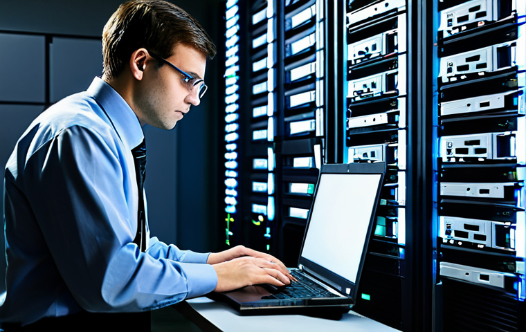 네트워크 관리자 연봉 협상 팁 - Focused on Skill & Expertise**

"A professional network administrator, fully clothed in a modern off...